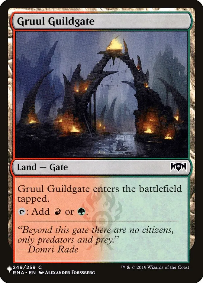 2020 The List Gruul Guildgate common #RNA-249 common card image