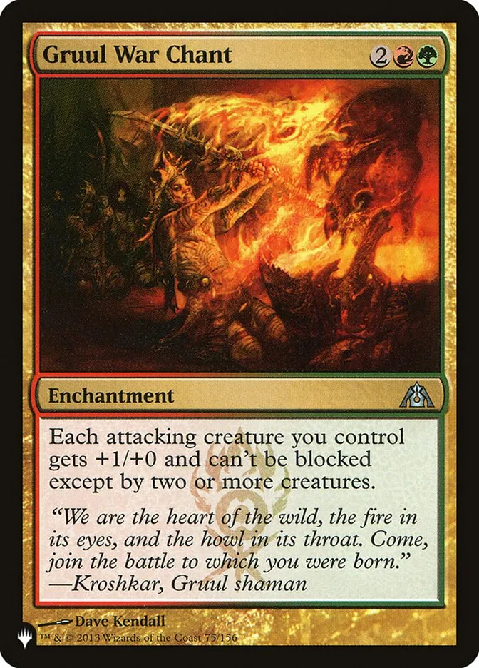 2020 The List Gruul War Chant #DGM-75 uncommon card image