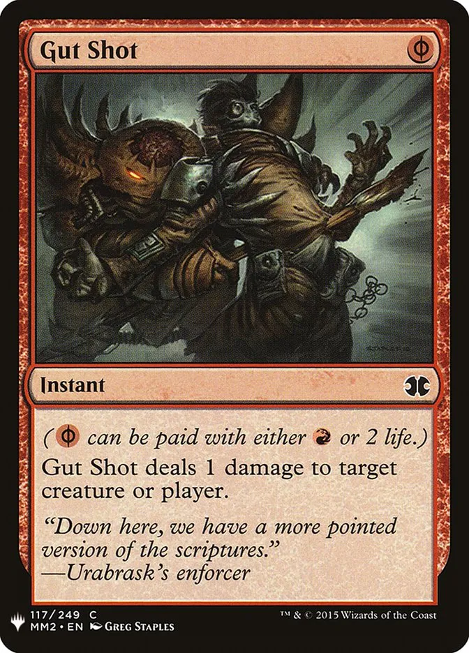 2020 The List Gut Shot #MM2-117 common card image