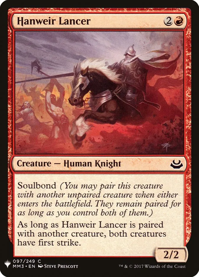 2020 The List Hanweir Lancer #MM3-97 common card image