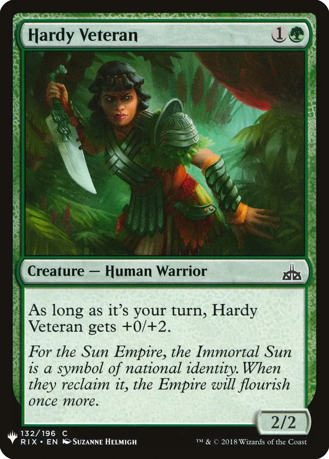 2020 The List Hardy Veteran #RIX-132 common card image