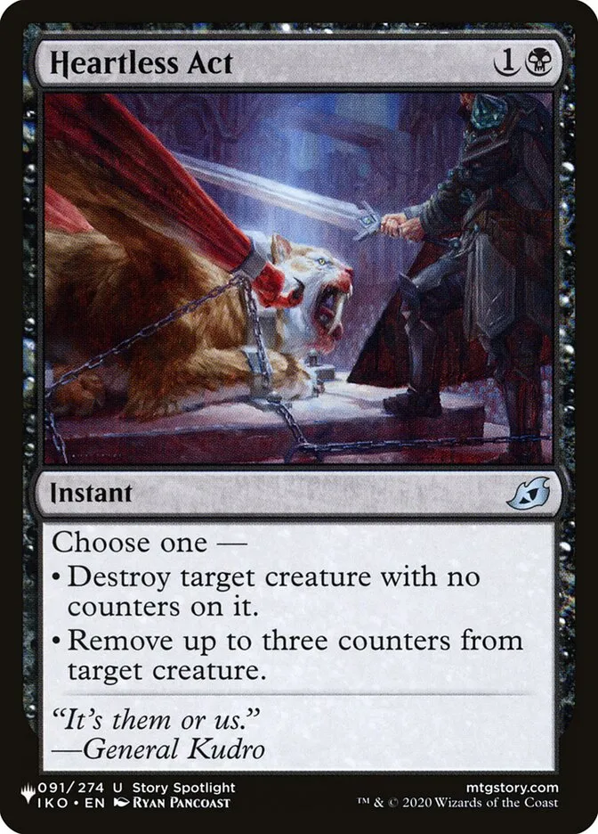 2020 The List Heartless Act #IKO-91 uncommon card image