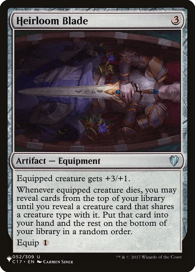 2020 The List Heirloom Blade #C17-52 uncommon card image