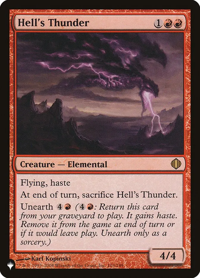 2020 The List Hell's Thunder rare #ALA-103 rare card image