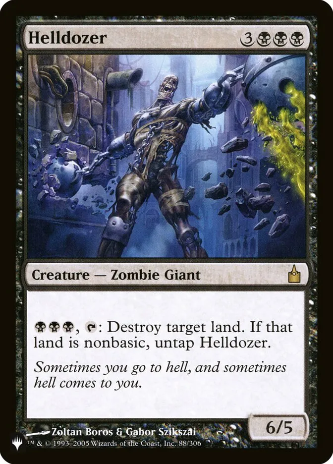 2020 The List Helldozer rare #RAV-88 rare card image