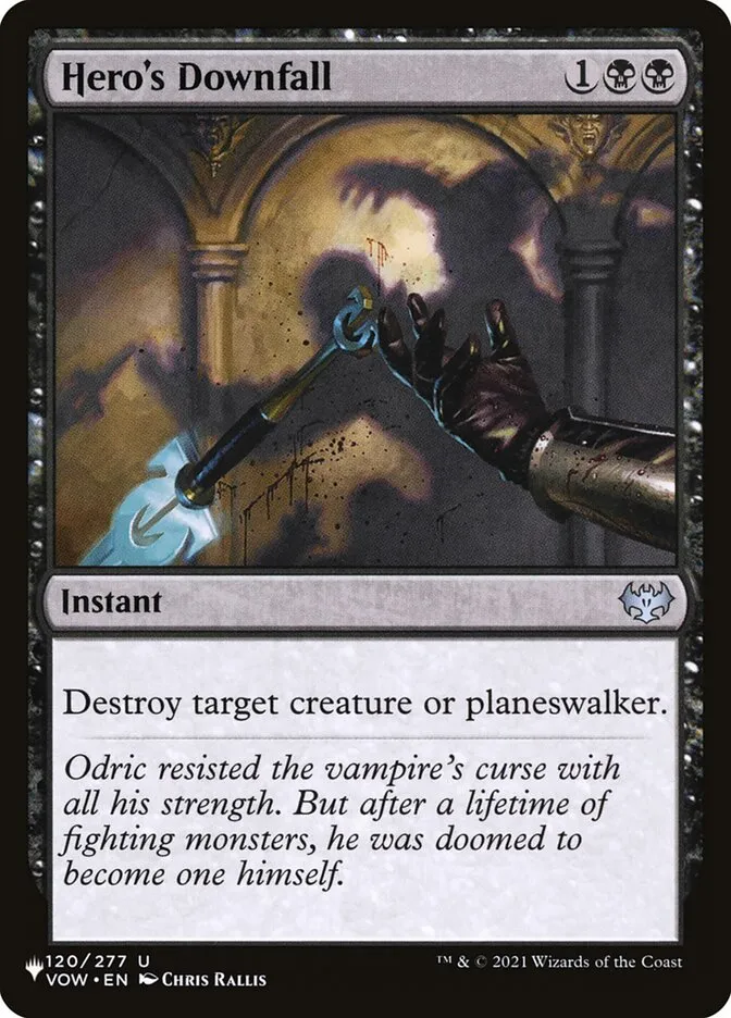 2020 The List Hero's Downfall #VOW-120 uncommon card image