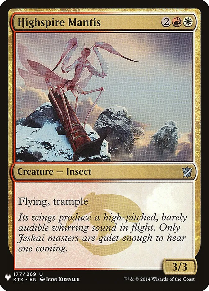 2020 The List Highspire Mantis #KTK-177 uncommon card image