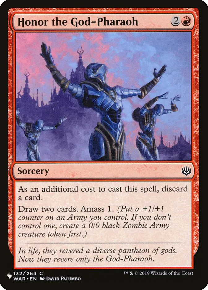 2020 The List Honor the God-Pharaoh #WAR-132 common card image