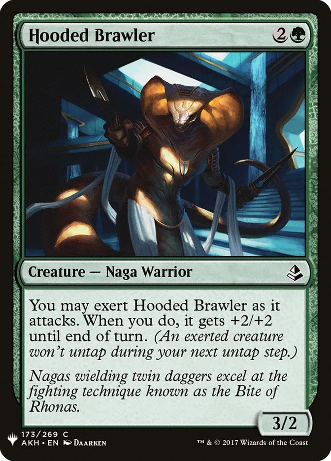 2020 The List Hooded Brawler #AKH-173 common card image