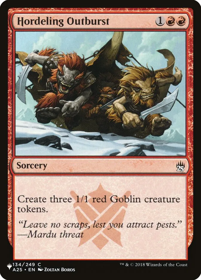 2020 The List Hordeling Outburst #A25-134 common card image