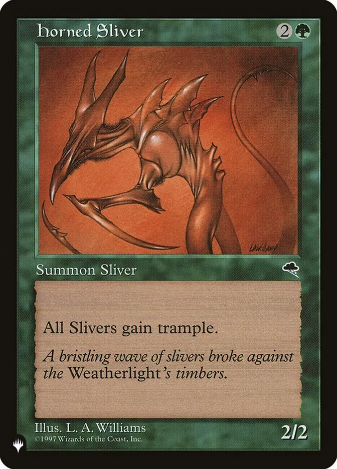 2020 The List Horned Sliver #TMP-234 uncommon card image