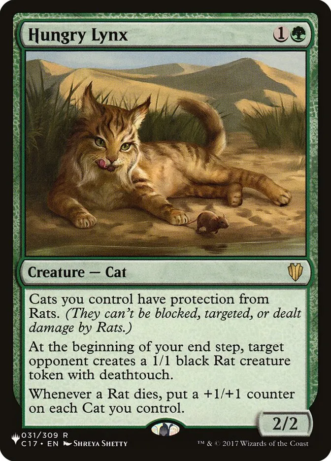 2020 The List Hungry Lynx #C17-31 rare card image