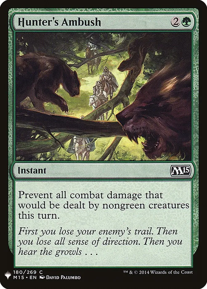 2020 The List Hunter's Ambush #M15-180 common card image