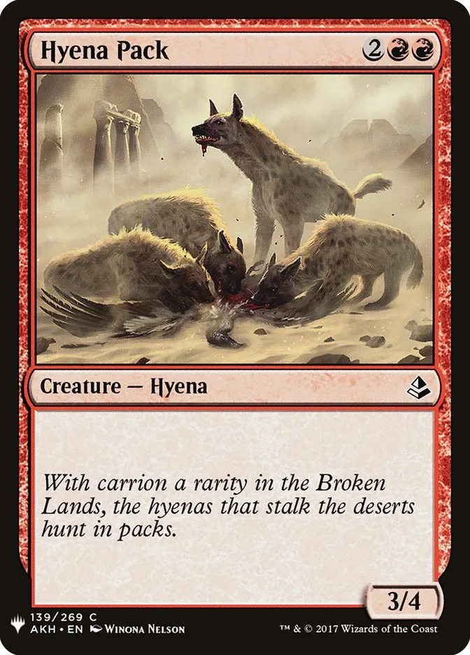 2020 The List Hyena Pack #AKH-139 common card image