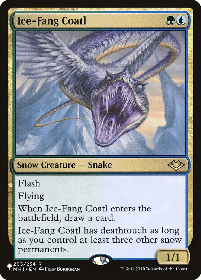 2020 The List Ice-Fang Coatl #MH1-203 rare card image