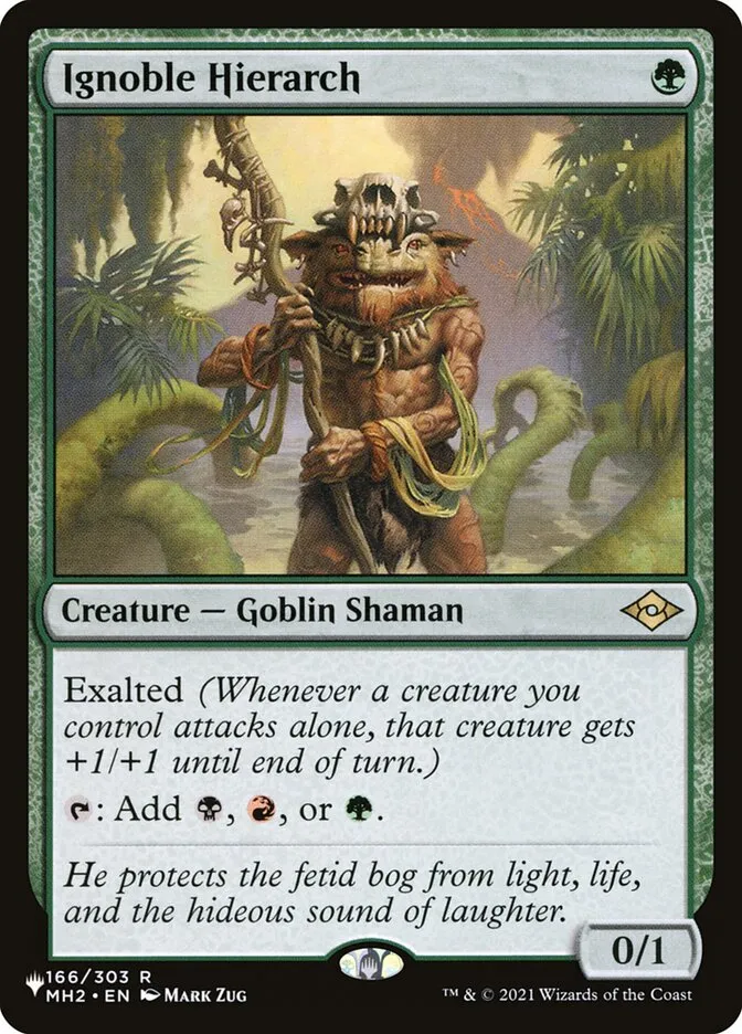 2020 The List Ignoble Hierarch #MH2-166 rare card image