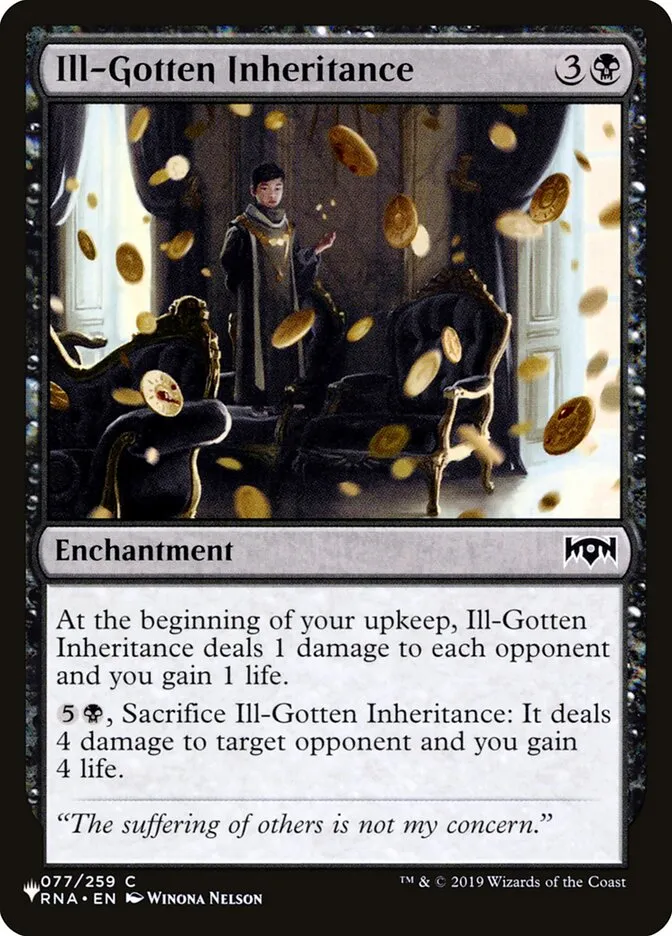 2020 The List Ill-Gotten Inheritance #RNA-77 common card image