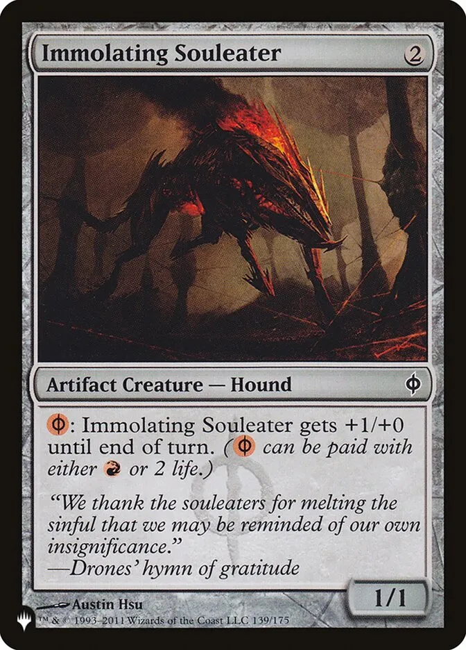 2020 The List Immolating Souleater #NPH-139 common card image