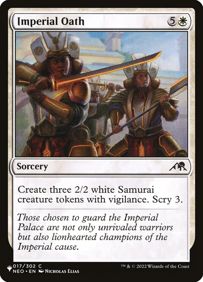 2020 The List Imperial Oath #NEO-17 common card image
