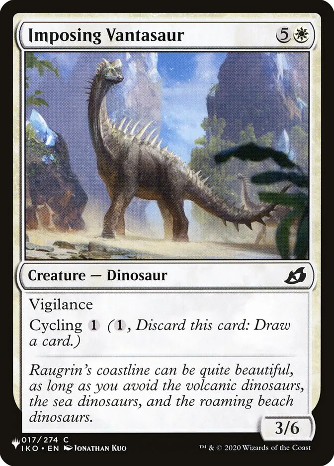 2020 The List Imposing Vantasaur #IKO-17 common card image