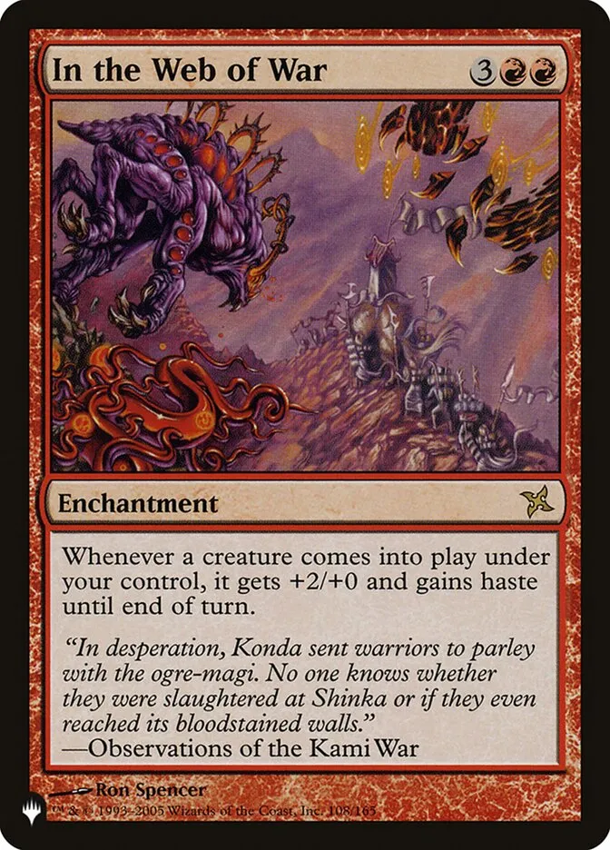 2020 The List In the Web of War #BOK-108 rare card image