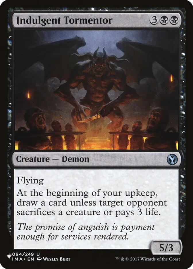 2020 The List Indulgent Tormentor #IMA-94 uncommon card image