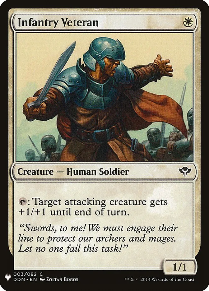 2020 The List Infantry Veteran #DDN-3 common card image