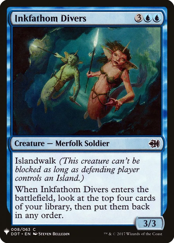 2020 The List Inkfathom Divers common #DDT-8 common card image