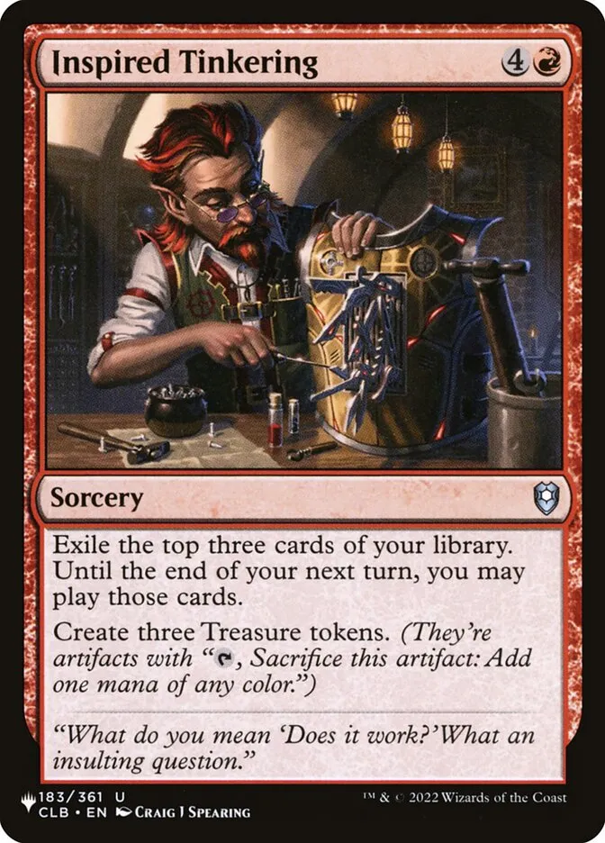 2020 The List Inspired Tinkering #CLB-183 uncommon card image