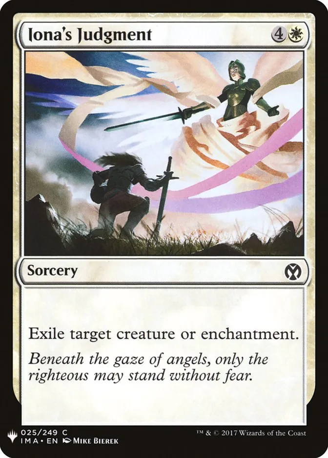 2020 The List Iona's Judgment common #IMA-25 common card image