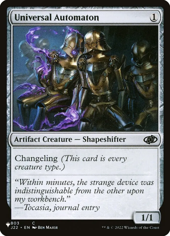2020 The List Universal Automaton #J22-803 common card image