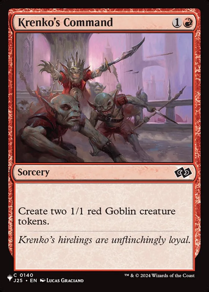 2020 The List Krenko's Command common #J25-140 common card image