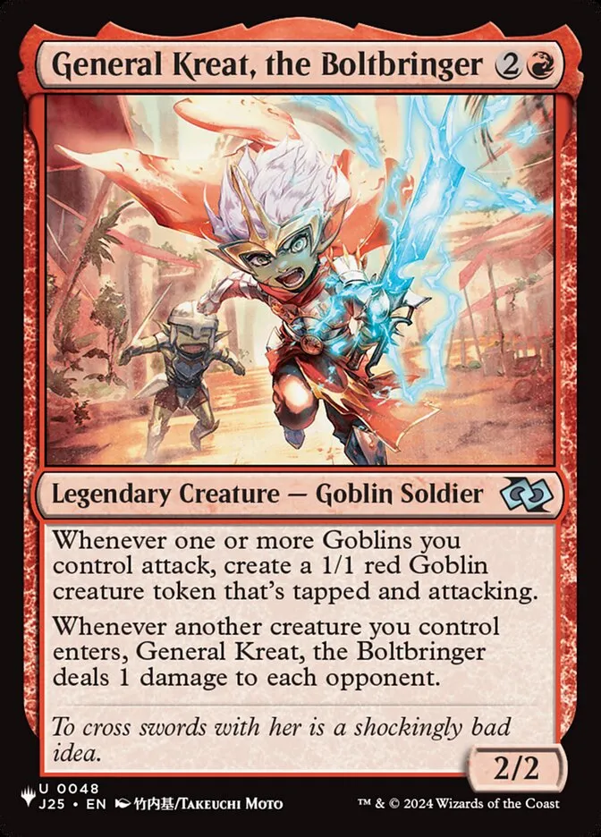 2020 The List General Kreat, the Boltbringer #J25-48 uncommon card image