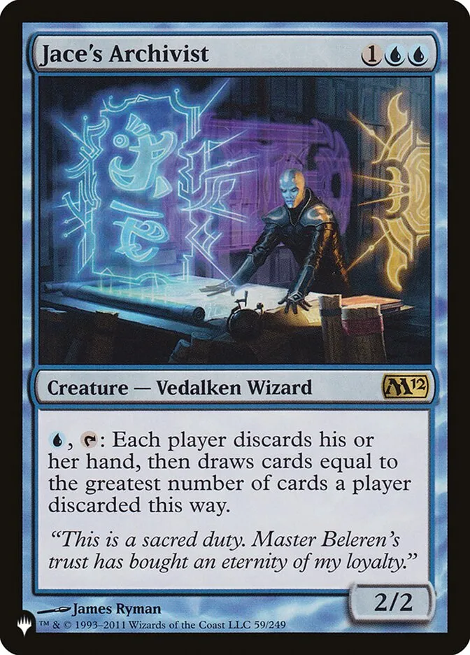 2020 The List Jace's Archivist #M12-59 rare card image