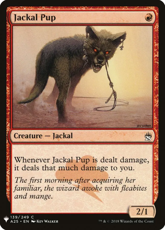 2020 The List Jackal Pup #A25-139 common card image