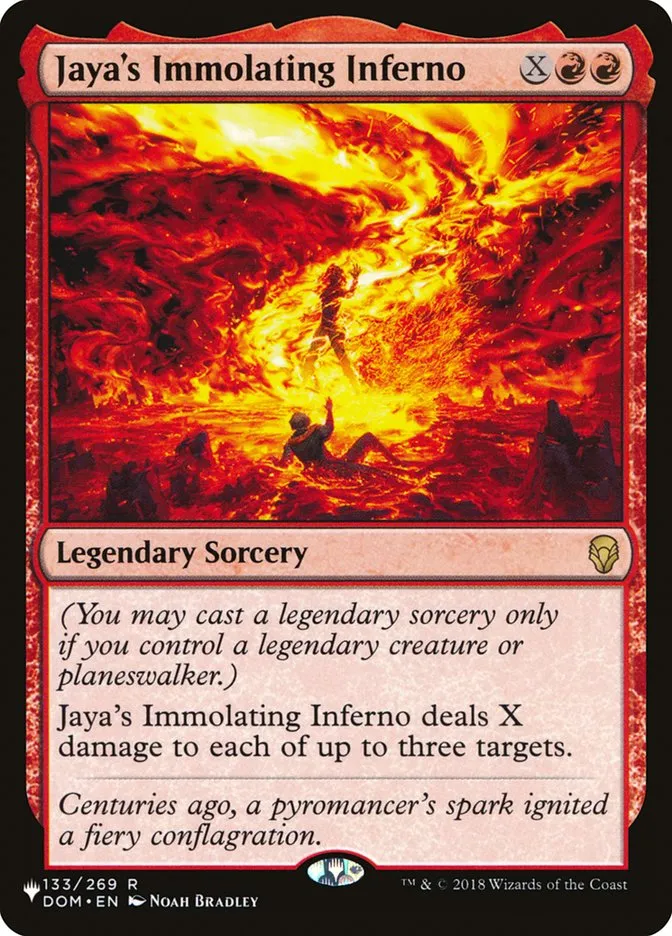 2020 The List Jaya's Immolating Inferno #DOM-133 rare card image
