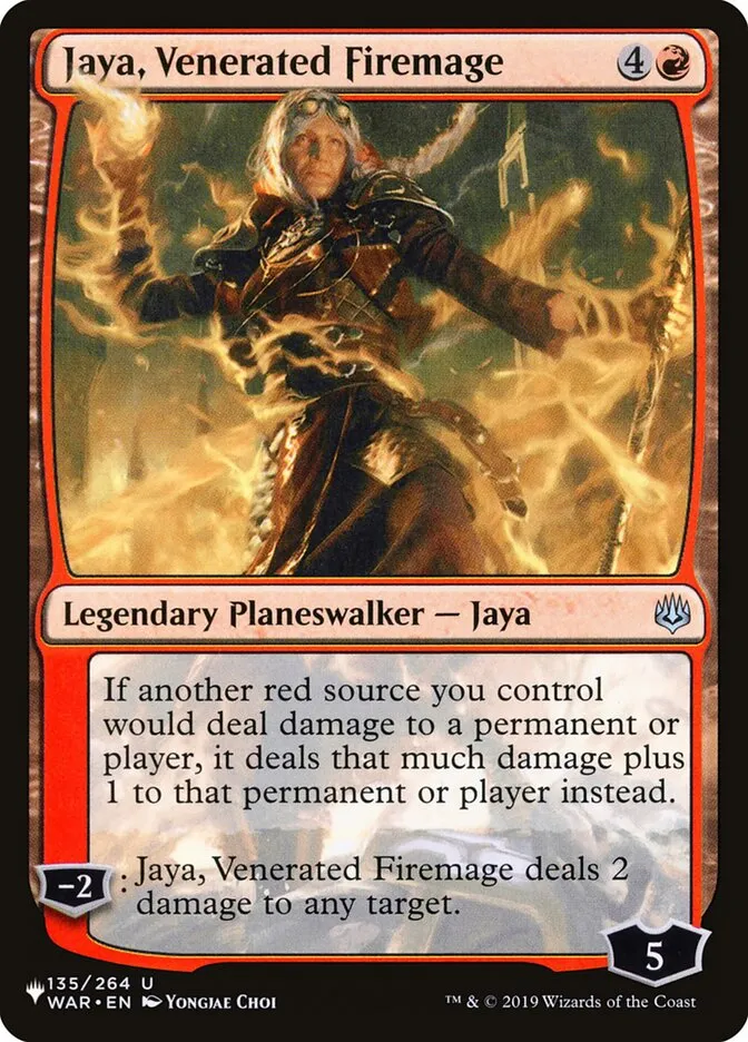 2020 The List Jaya, Venerated Firemage #WAR-135 uncommon card image