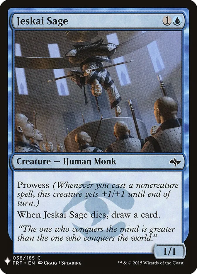 2020 The List Jeskai Sage common #FRF-38 common card image