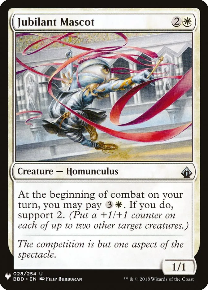 2020 The List Jubilant Mascot #BBD-28 uncommon card image
