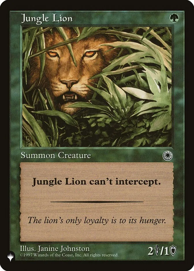 2020 The List Jungle Lion #POR-171 common card image
