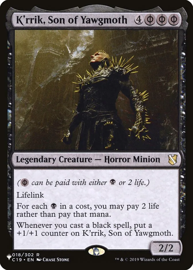 2020 The List K'rrik, Son of Yawgmoth #C19-18 rare card image
