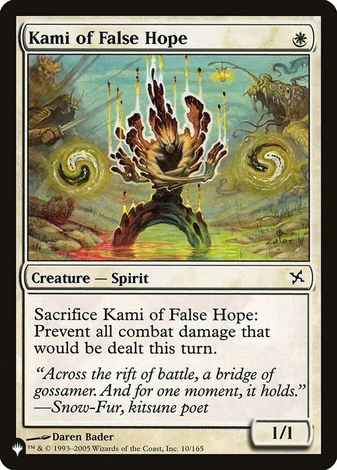 2020 The List Kami of False Hope #BOK-10 common card image