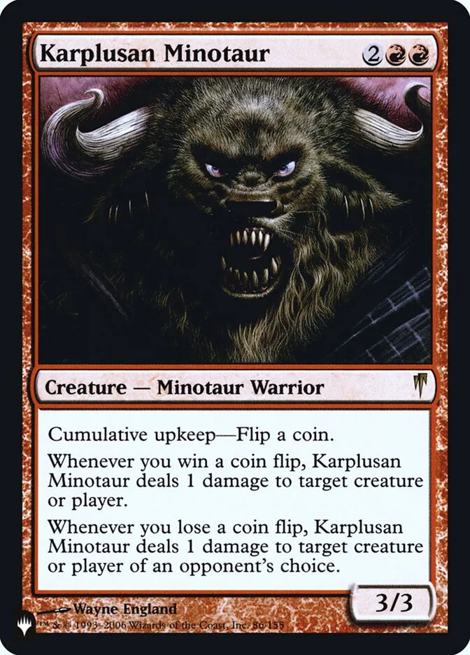 2020 The List Karplusan Minotaur #CSP-86 rare card image