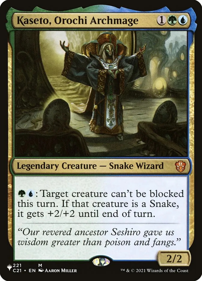 2020 The List Kaseto, Orochi Archmage #C21-221 mythic card image