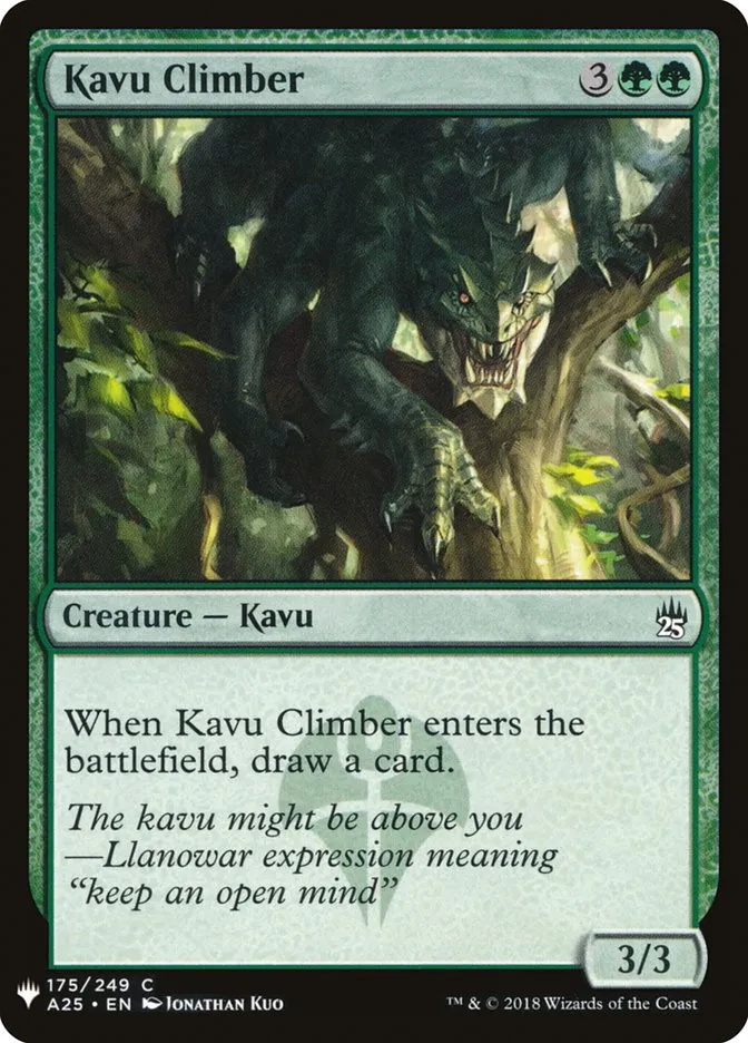 2020 The List Kavu Climber #A25-175 common card image