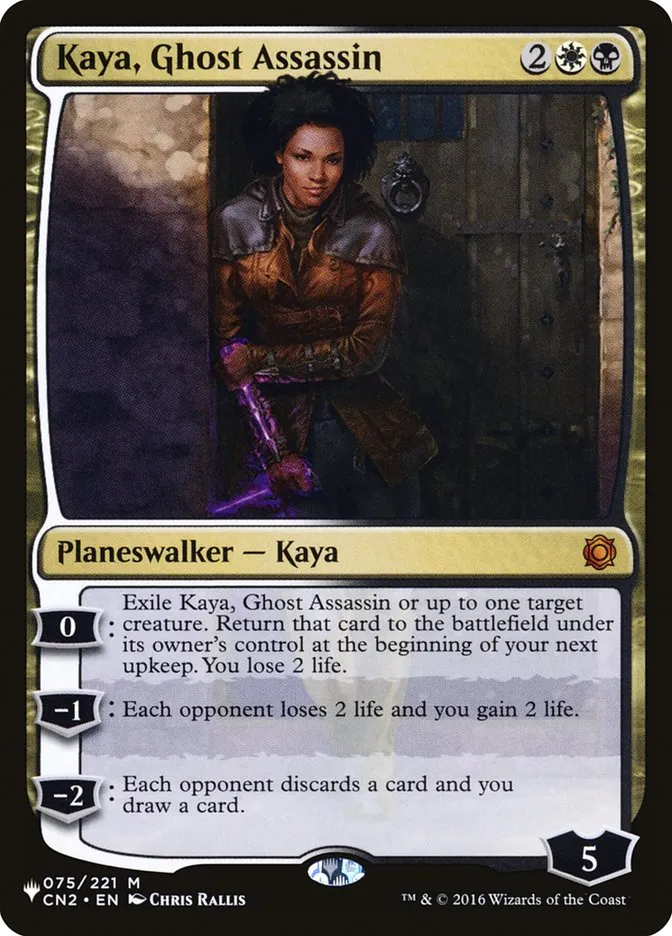 2020 The List Kaya, Ghost Assassin #CN2-75 mythic card image