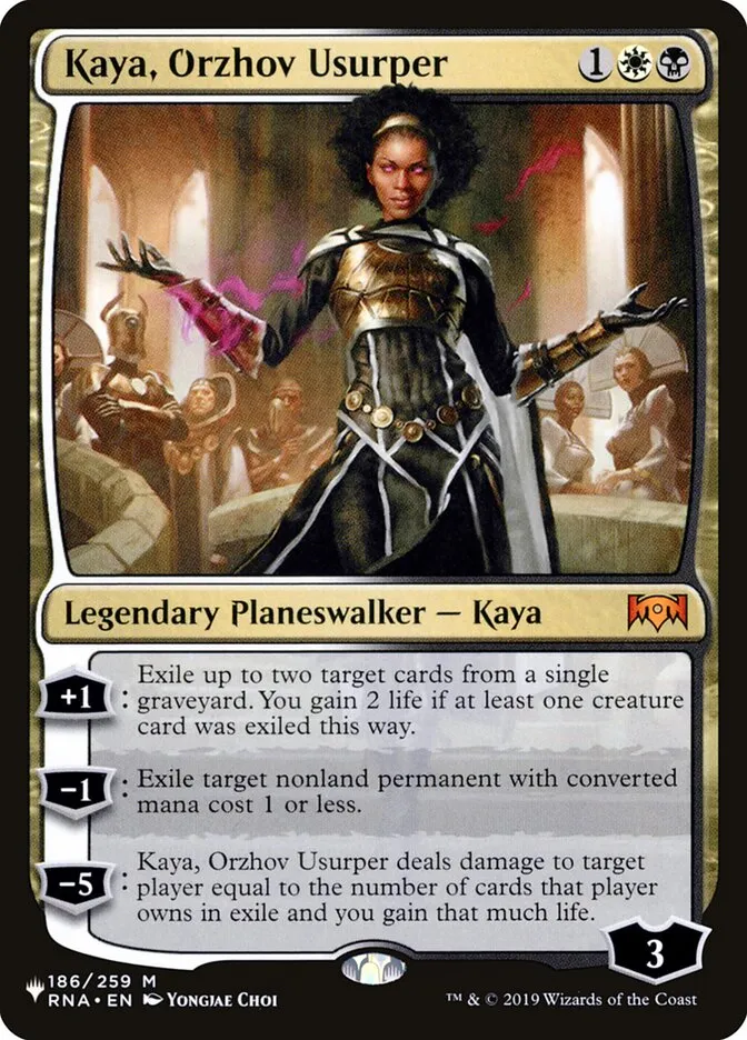 2020 The List Kaya, Orzhov Usurper #RNA-186 mythic card image