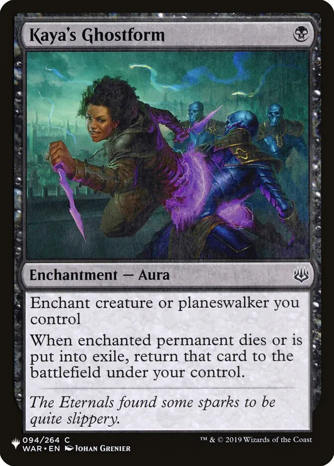 2020 The List Kaya's Ghostform common #WAR-94 common card image