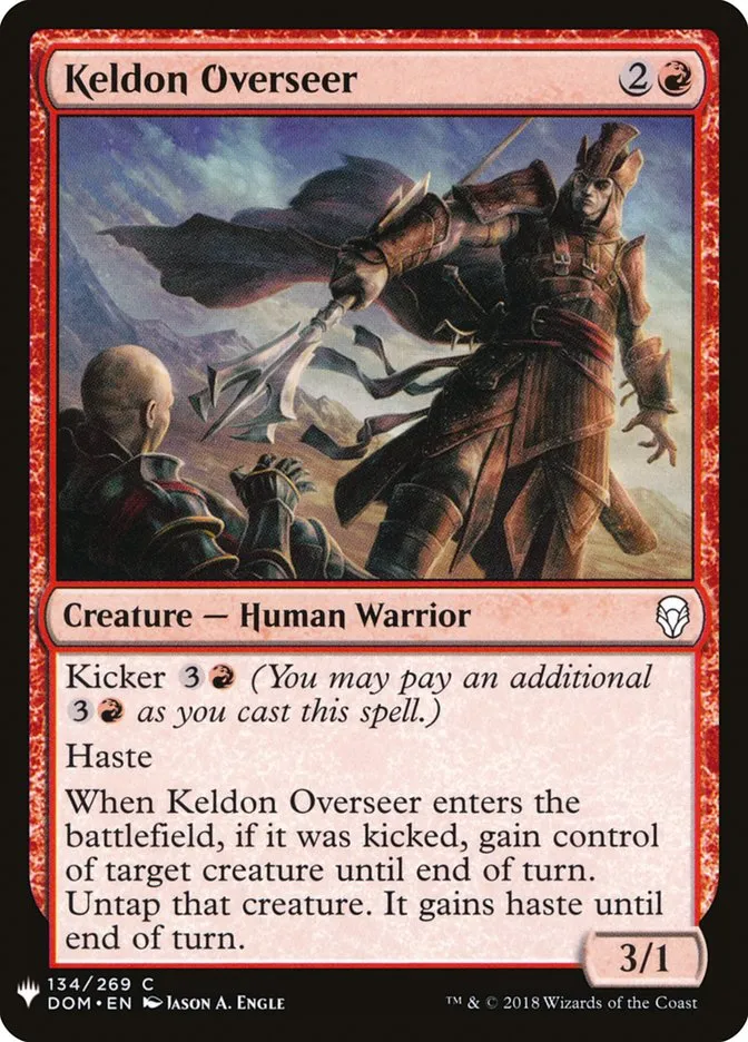 2020 The List Keldon Overseer #DOM-134 common card image