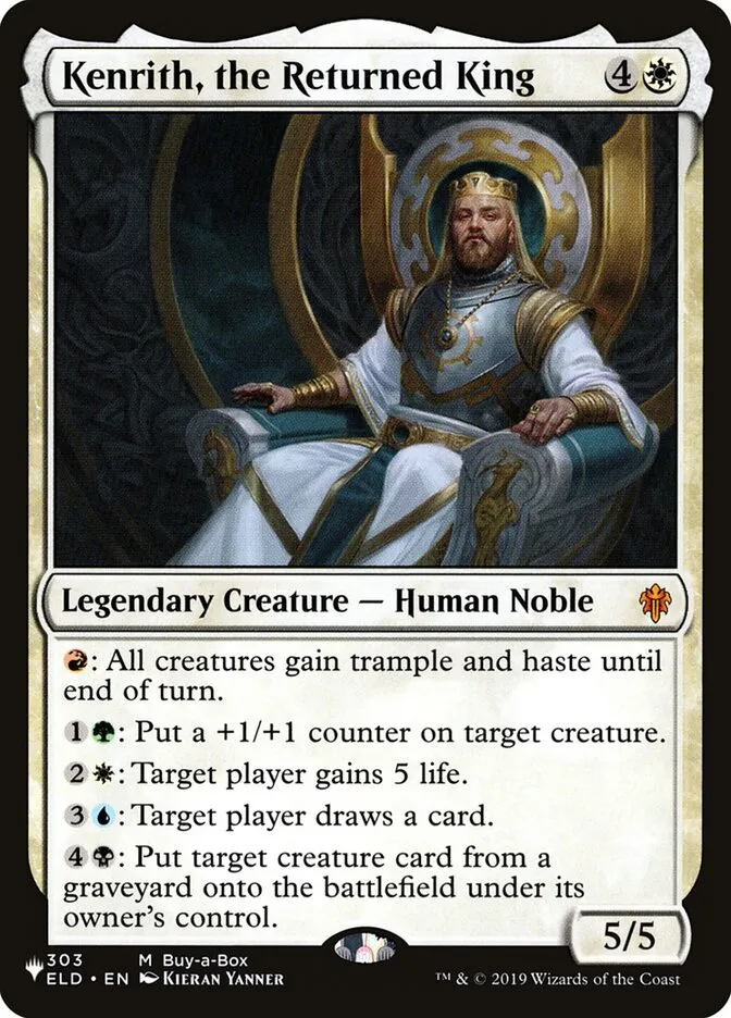2020 The List Kenrith, the Returned King #ELD-303 mythic card image
